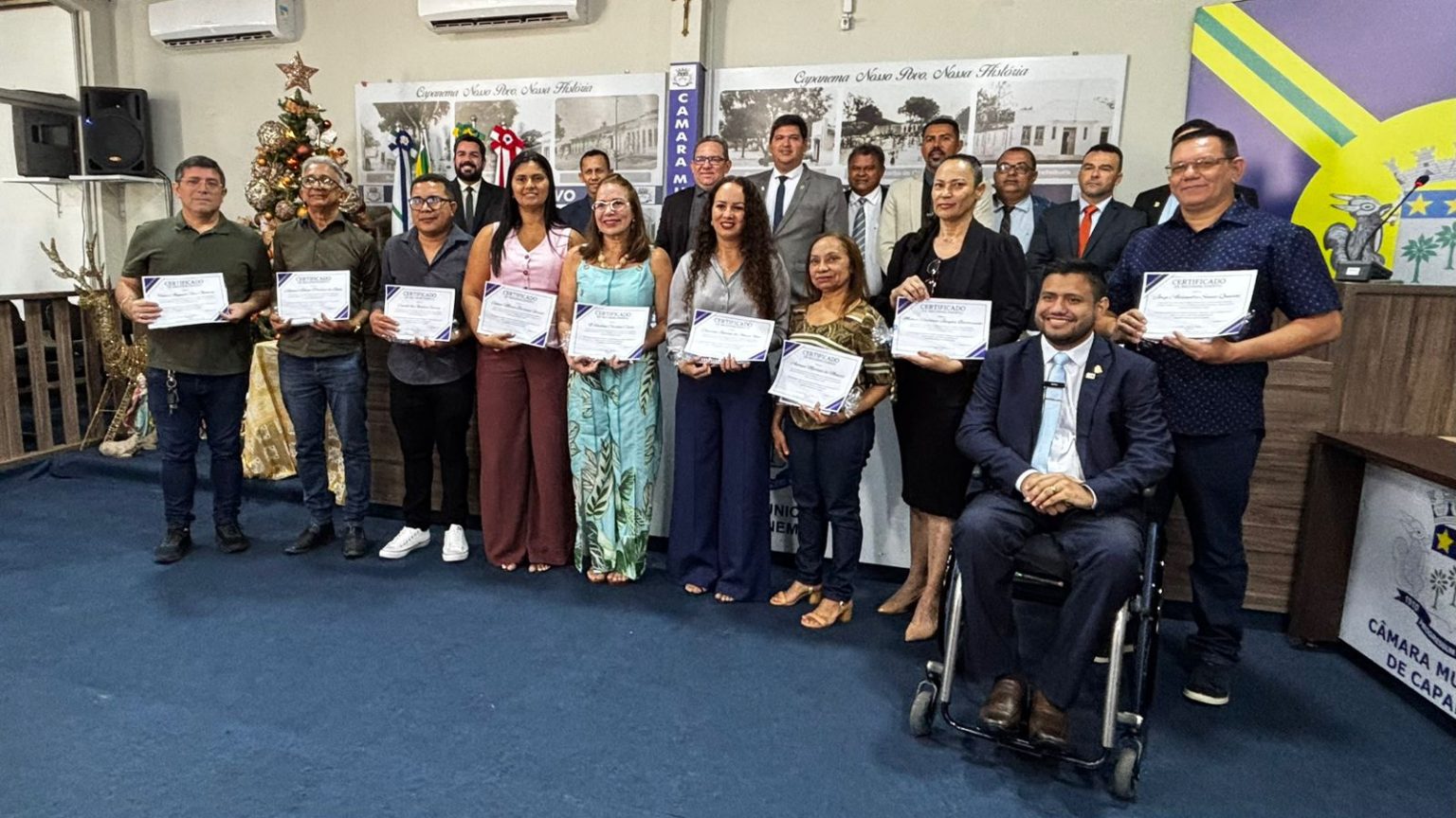 Homenagem aos Conselheiros Municipais de Educação.